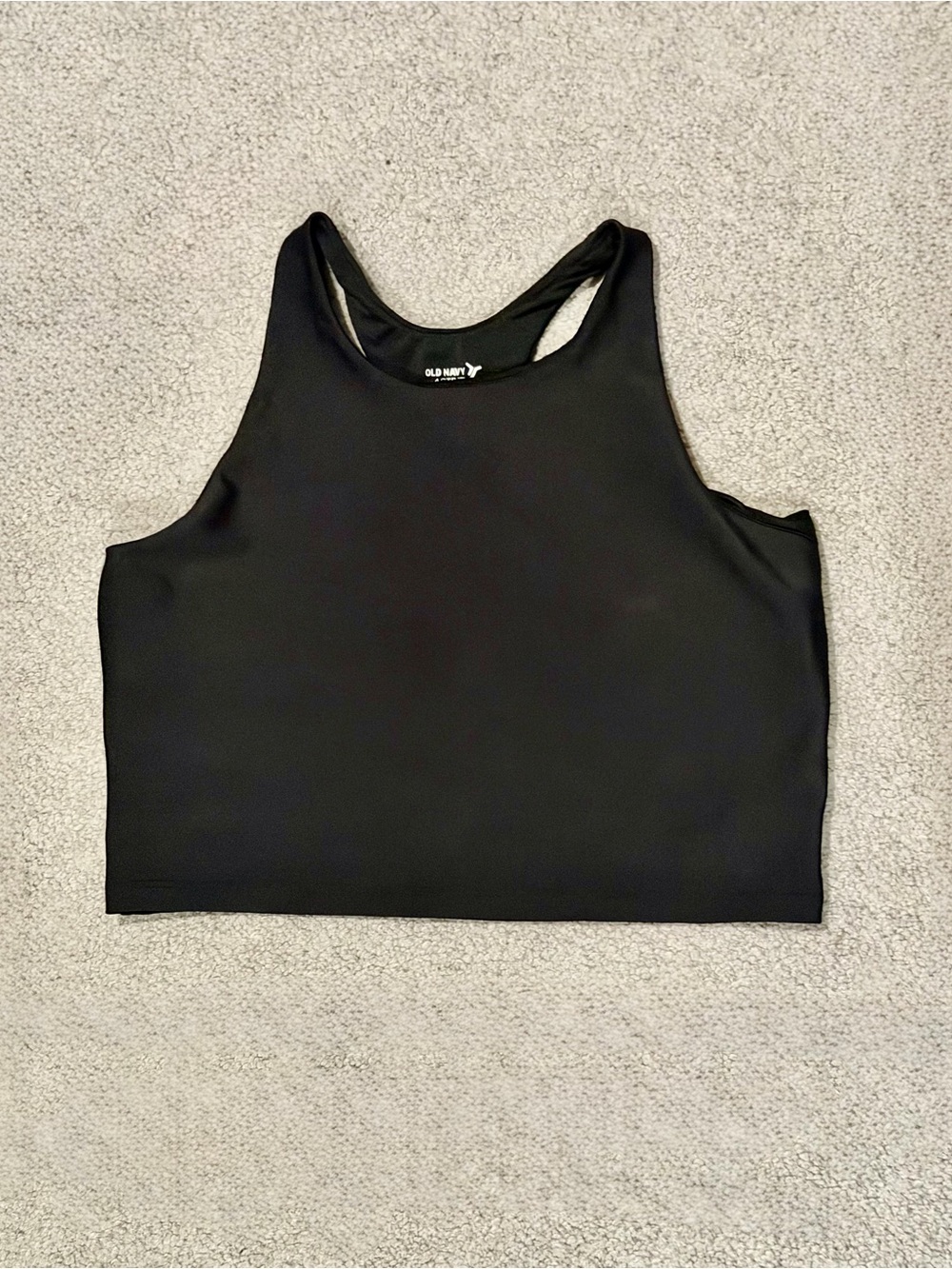 Girls Old Navy Black Cropped Racerback Tank - XL 14/16